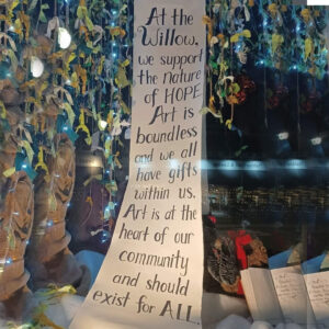 Artist Presence, window installation at the FirstOntario Performing Arts Centre, 2021